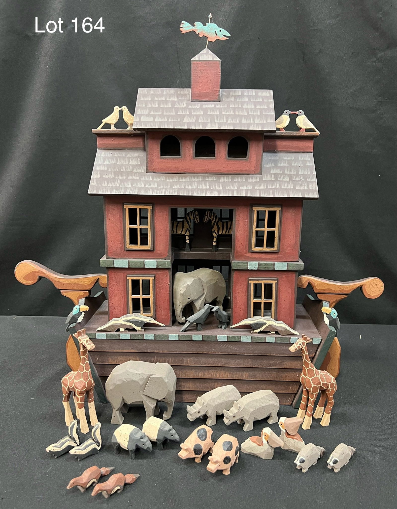 Charming Handmade Noah's Ark by Maurice Dallas C1999 (1 of 8)