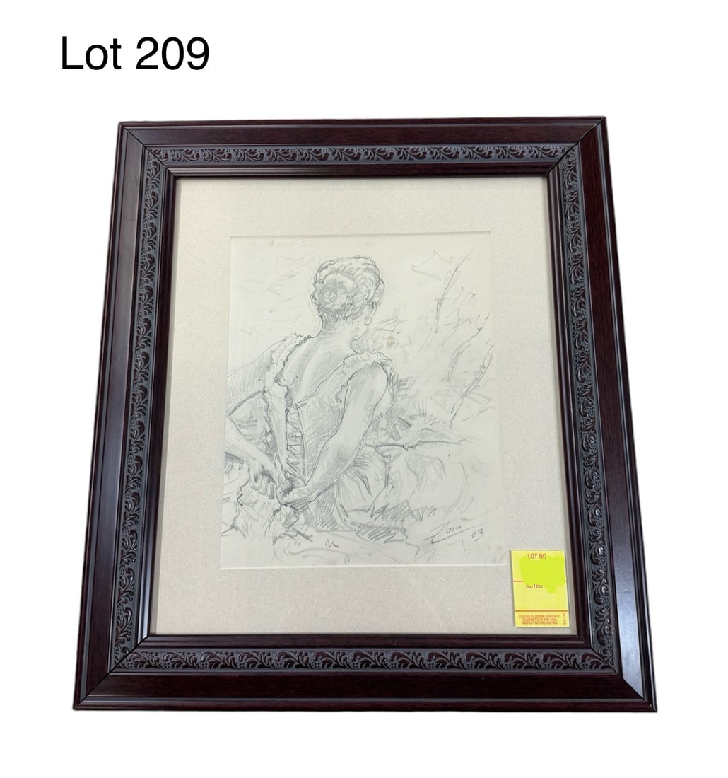 Sketch of a Woman by Anders Zorn (1860-1920) (1 of 7)