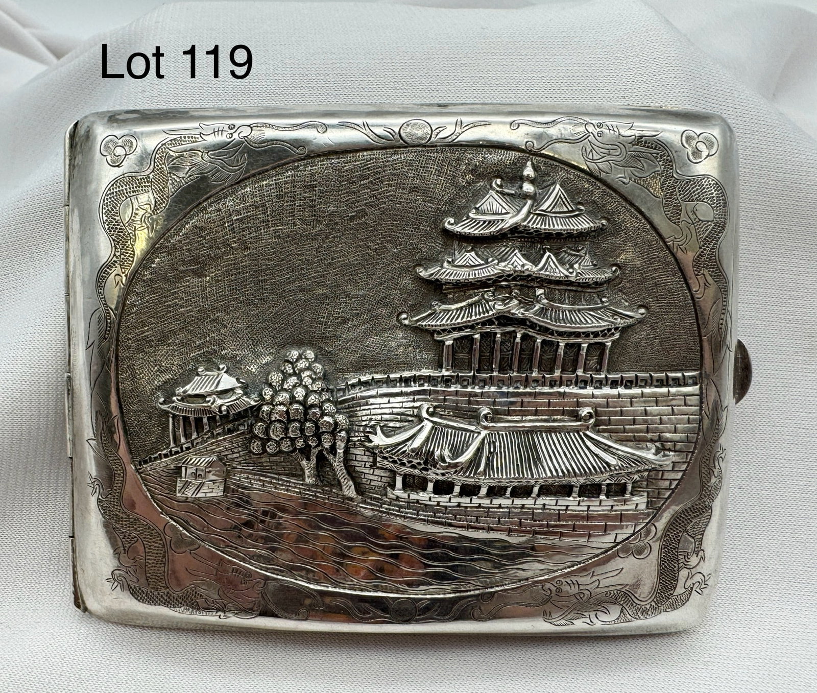 A Sterling Silver Cigarette Case (1 of 5)