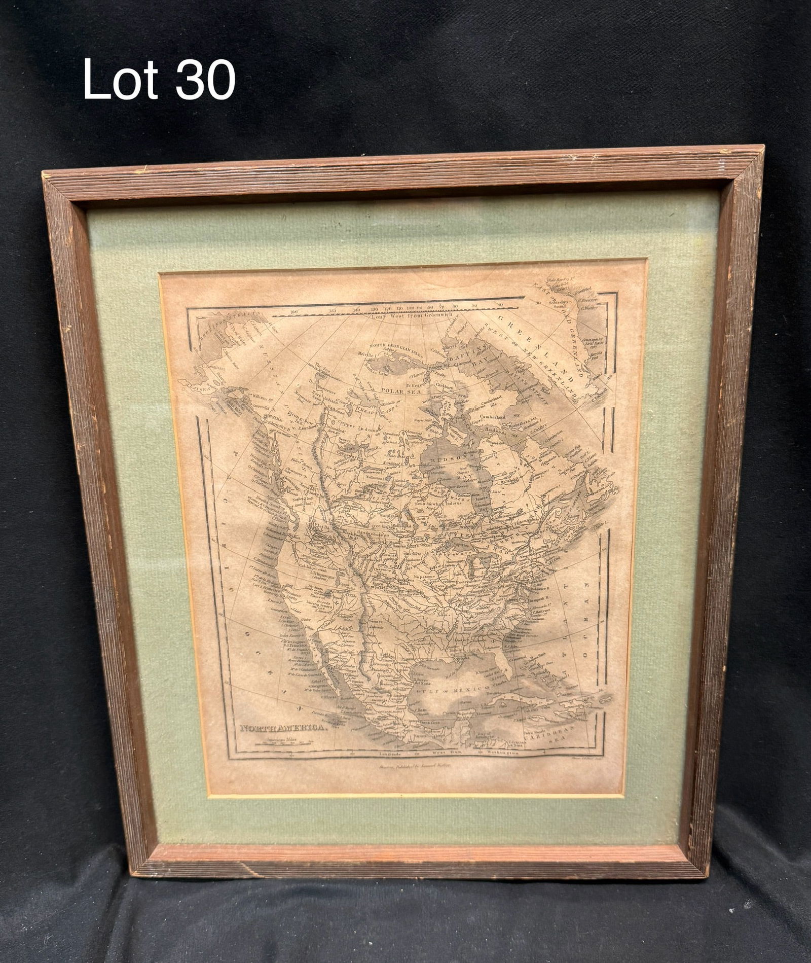 Antique Map of North America by Samuel Walker (1 of 7)