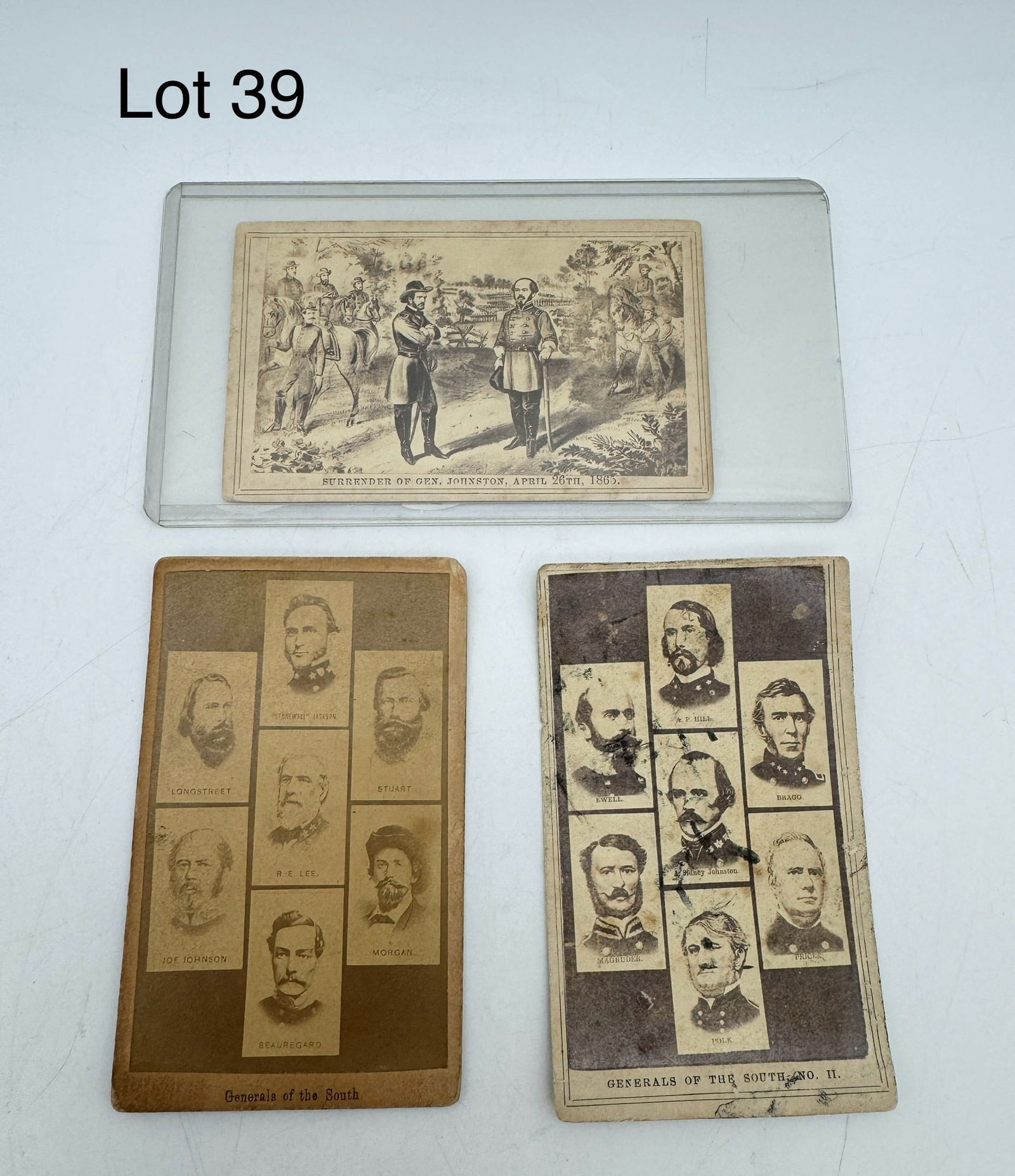 Trio of Carte de Visite Feat. Confederate Generals (1 of 5)