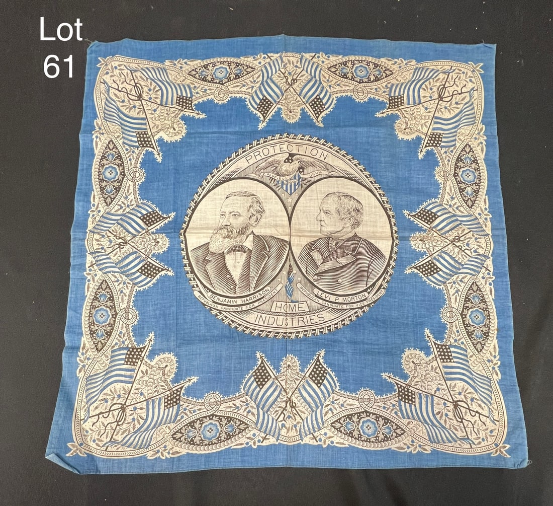 Benjamin Harrison 1888 Campaign Hankerchief (1 of 4)