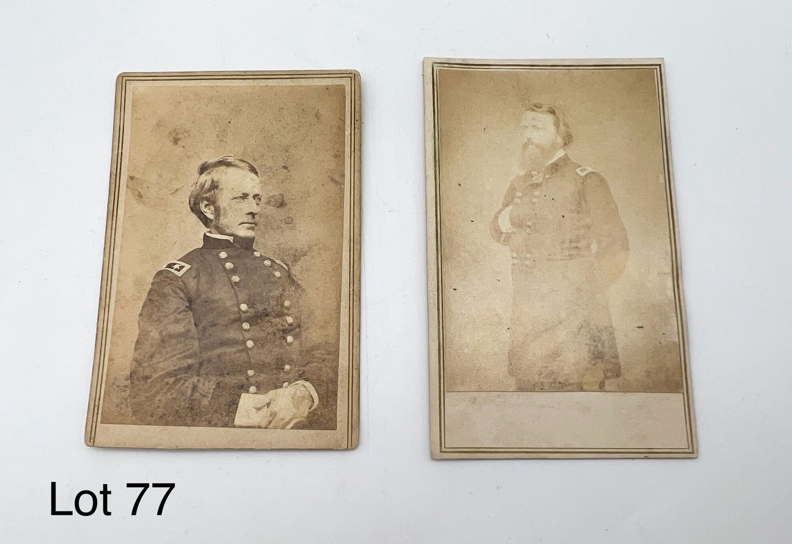 Civil War Carte de Visite of John Pope and Joseph Hooker (1 of 5)