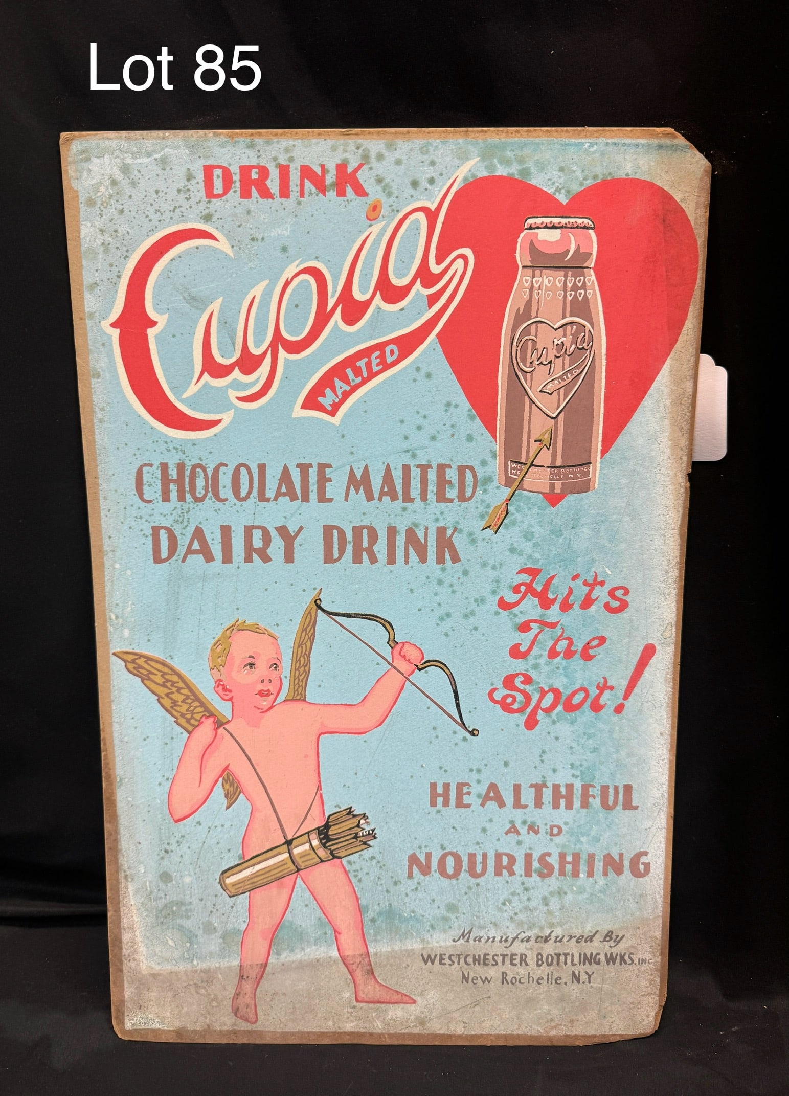 Cupid Chocolate Malted Dairy Drink Advertising Sign (1 of 6)