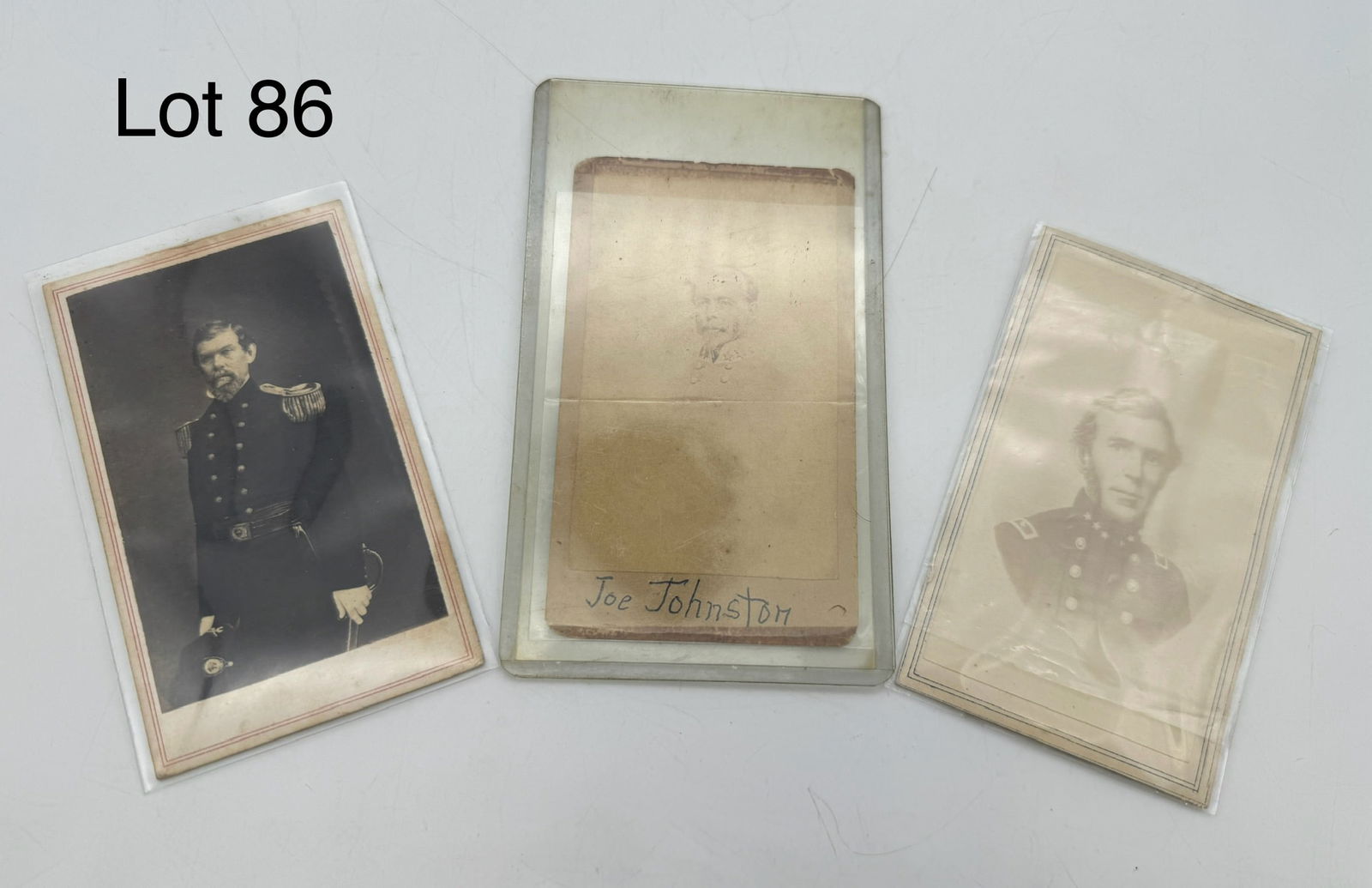 Trio of Carte de Visite Of Confederate Officers (1 of 6)