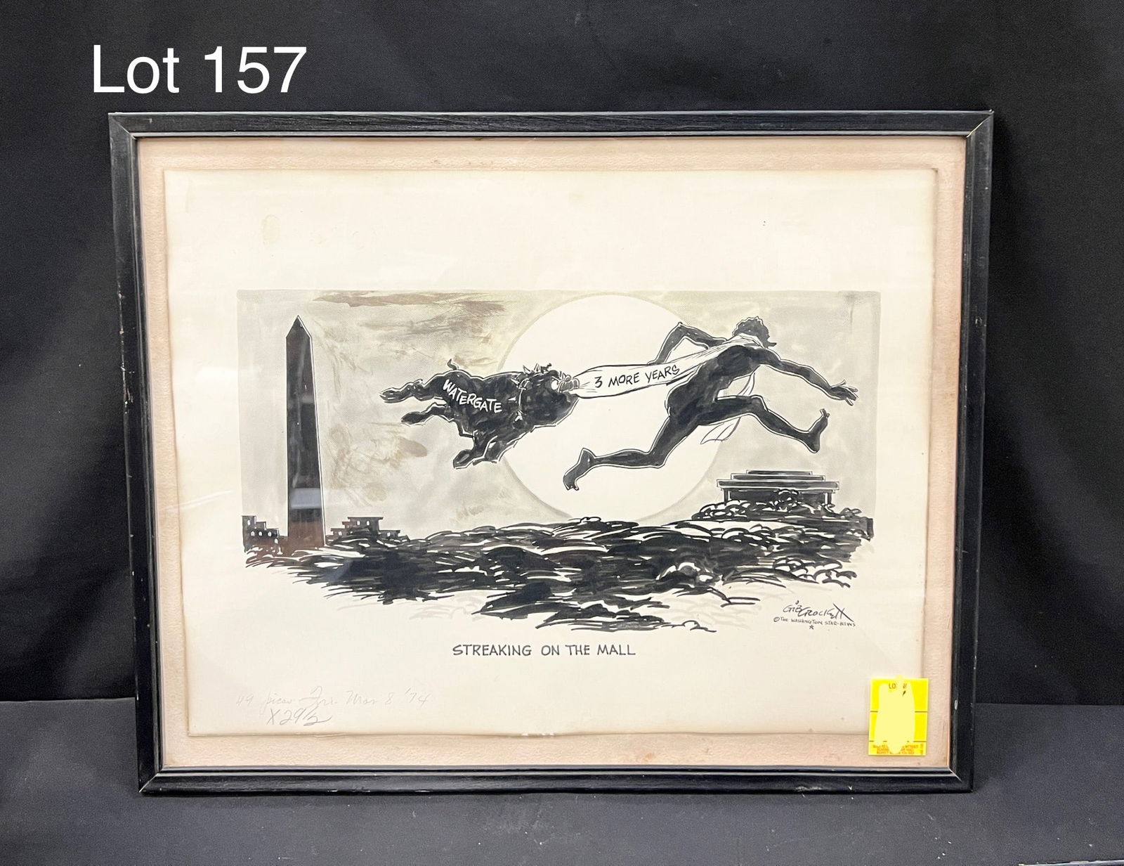 Signed Original Cartoon by Gibson Crockett (1912 - 2000) Political Cartoonist for The Washington (1 of 5)