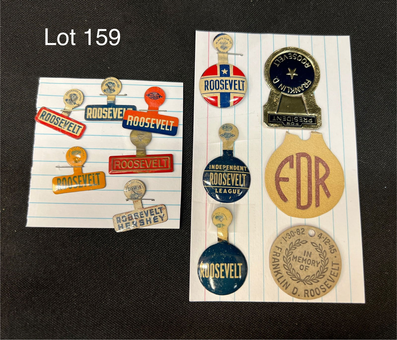 Lot of 12 FDR Campaign and Memorial Pins (1 of 4)