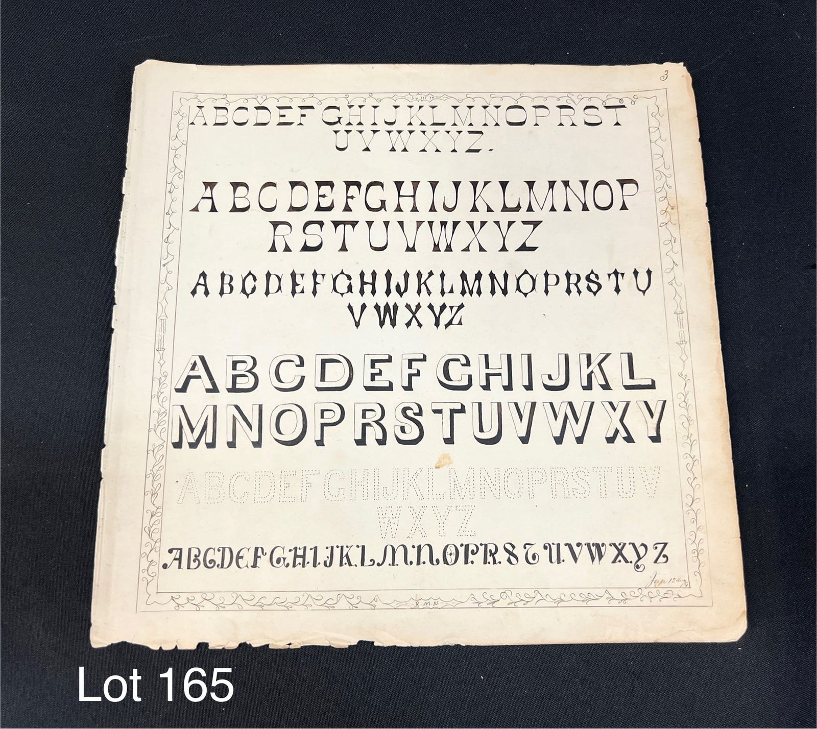 An Excellent Example of Victorian ABC Penmanship Circa 1879 (1 of 3)