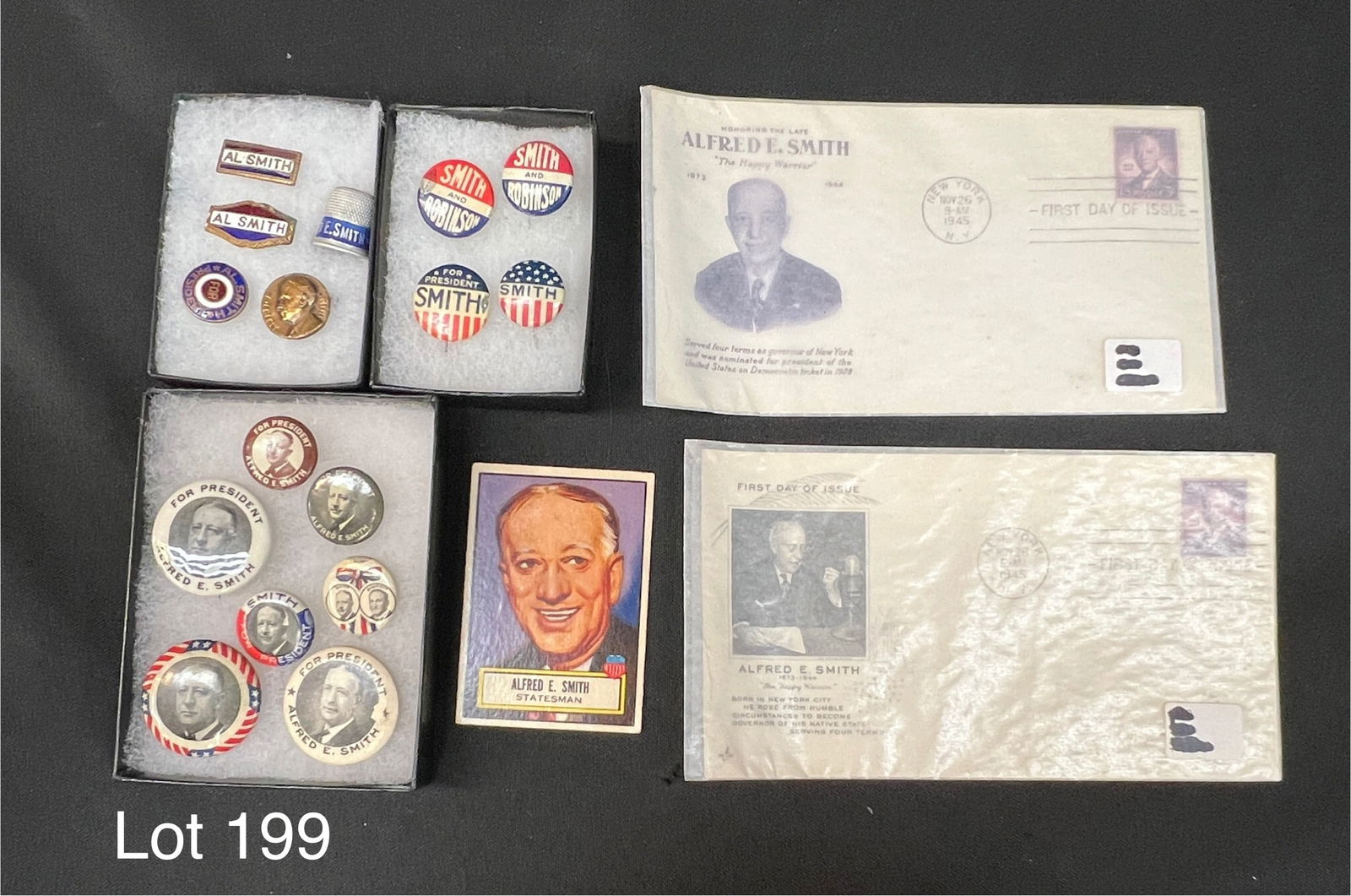 Lot of 19 Alfred E Smith Campaign Pieces (1 of 7)