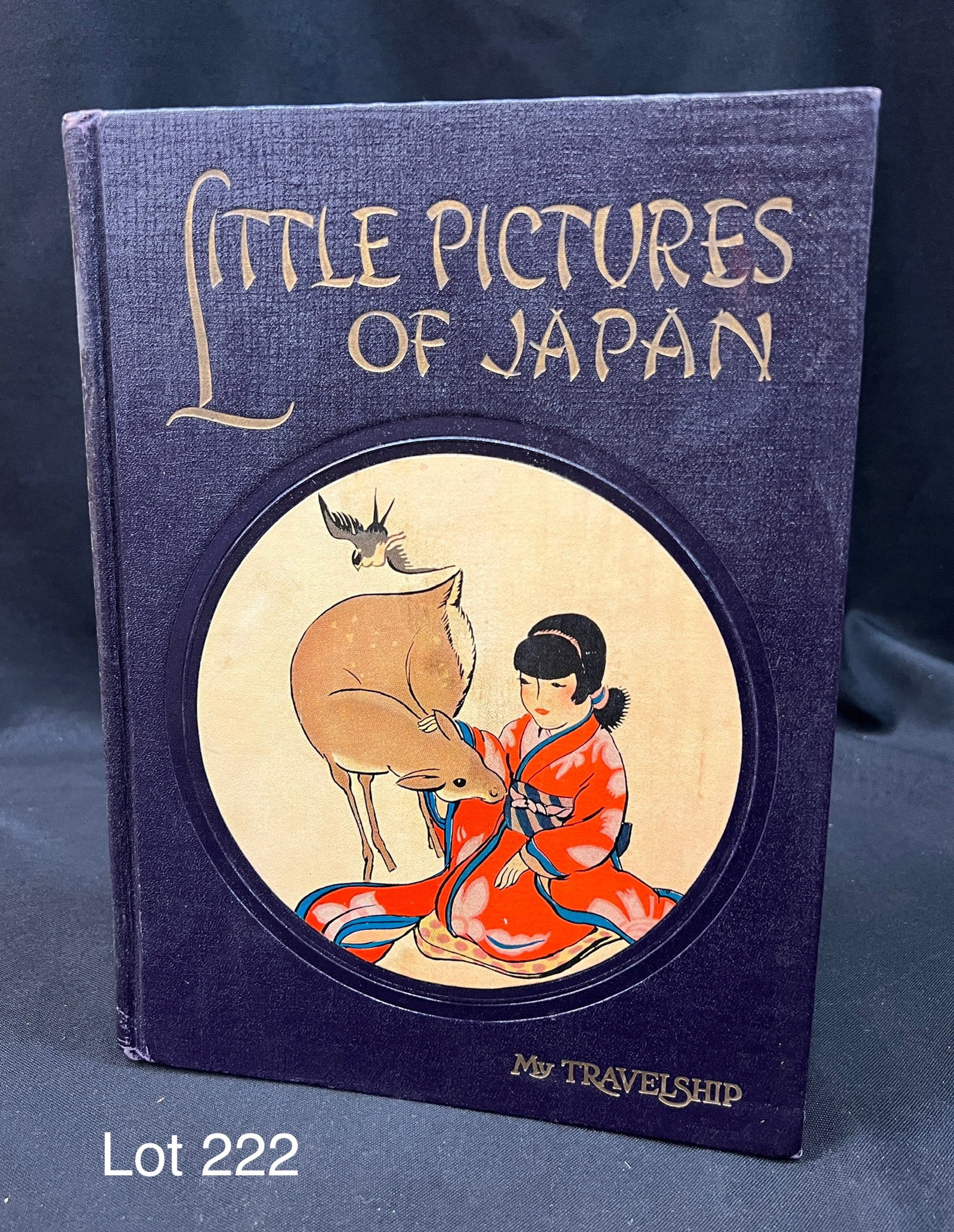Olive Beaupre' Miller, Little Pictures of Japan, 1925: Chicago: The Book House for Children, 1925. Hard cover. Near Fine. Leatherbound with cover illustration. 191 pages.
