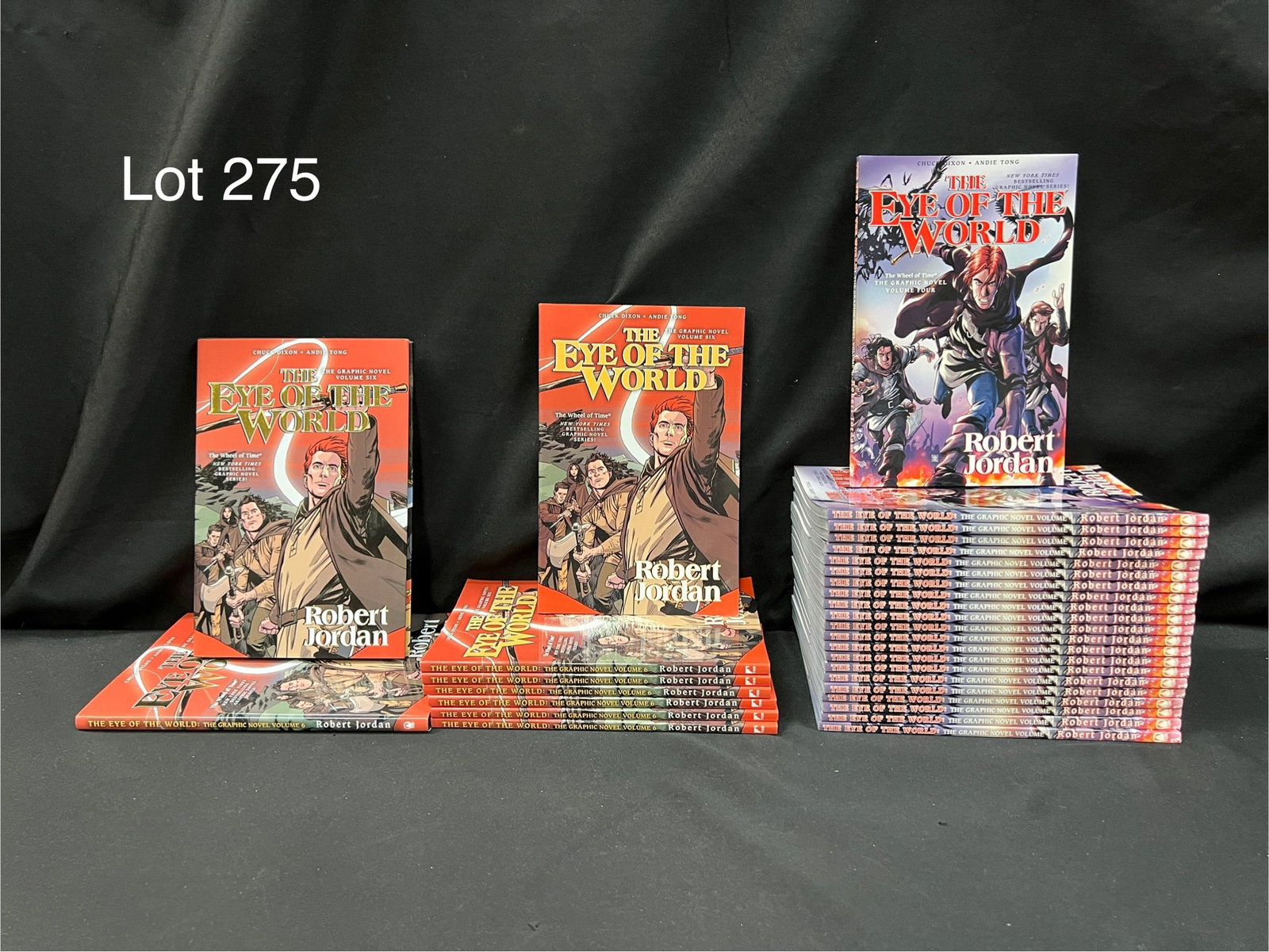 Dealers Lot of 'The Eye of the World' Graphic Novels: A large group of 'The Eye of the World' graphic novels. Includes 22 copies of volume 4, 9 copies of Volume 6 including 2 hardcover versions.