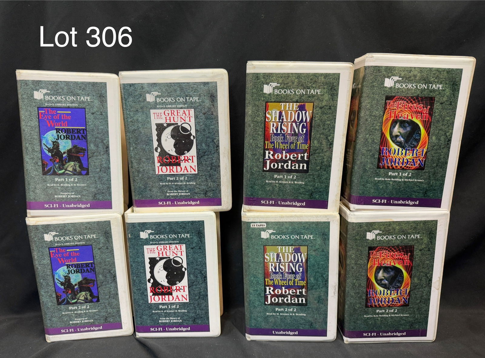 Group of Robert Jordan Cassette Audio Books From 'The Wheel of Time' (1 of 9)