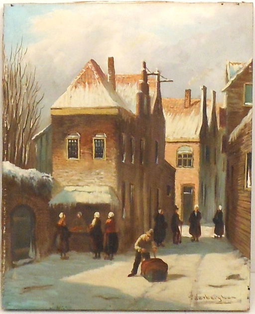 Ooc P Verberghem Dutch Town At Winter Jan 09 2013 Embassy