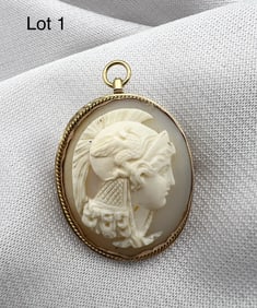 10Kt Yellow Gold Cameo Brooch