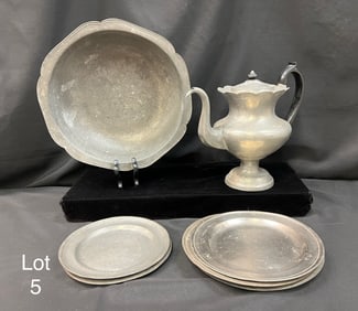 Collection of Antique English Pewter