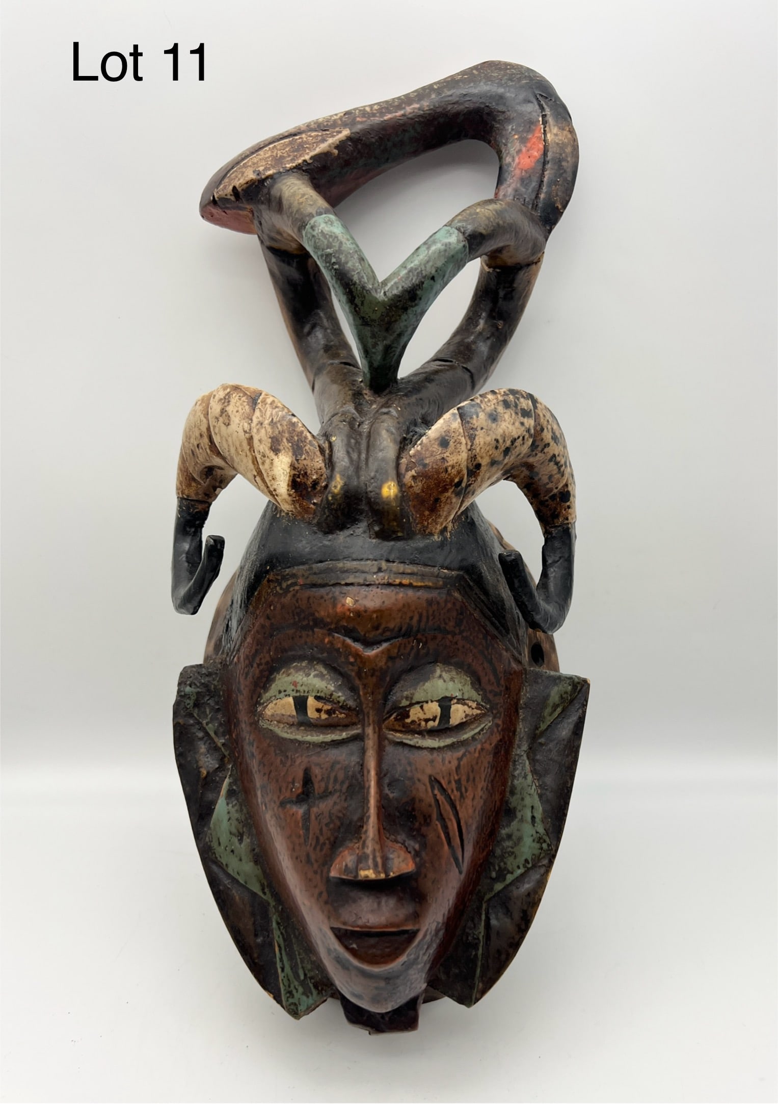 Horned Baule Tribe African mask (1 of 6)