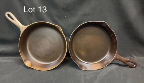 Pair of Griswold Size 6 Cast Iron Skillets