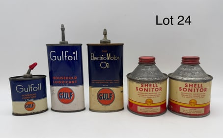 Lot of Vintage Oil Cans