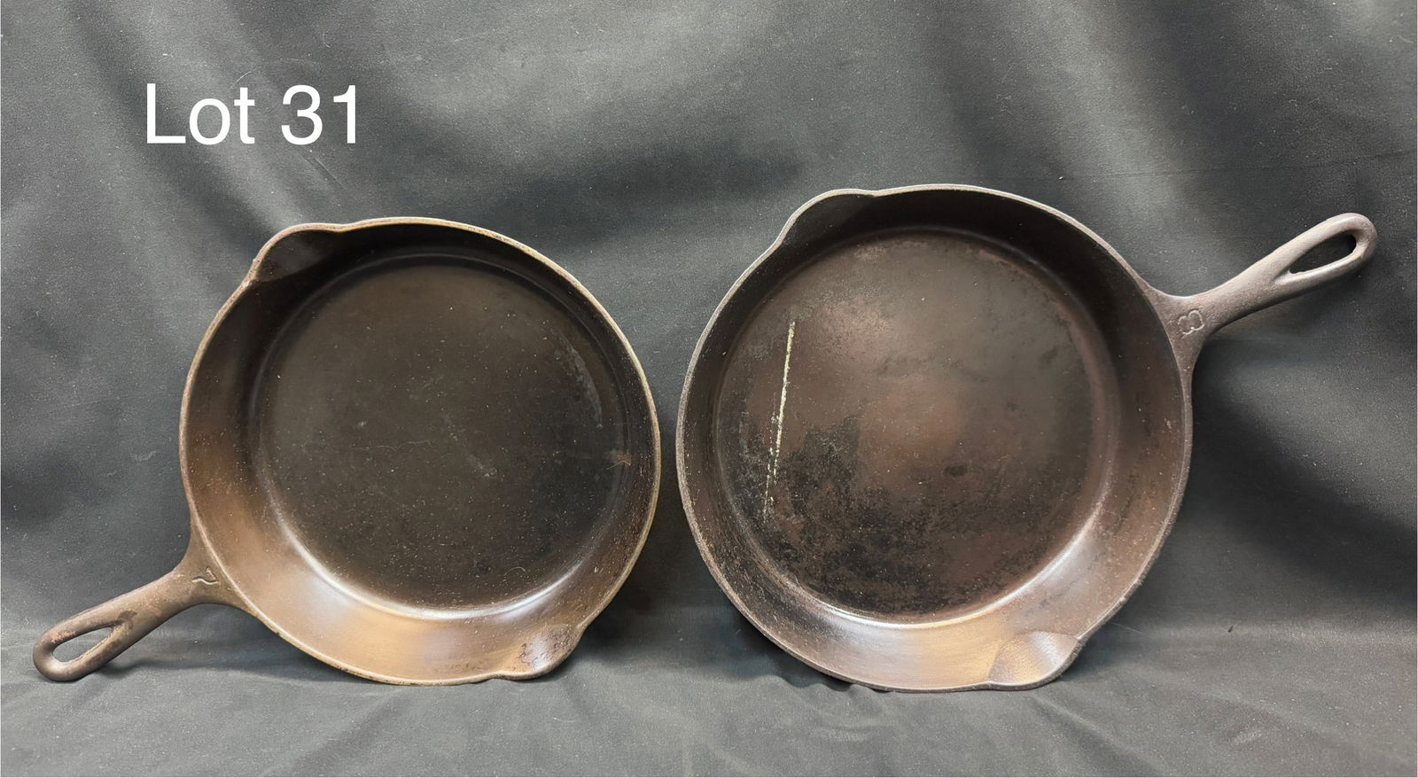 Pair of Griswold Cast Iron Skillets (1 of 7)