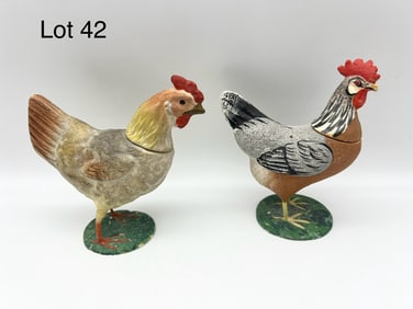 Vintage Paper Mache Chicken Candy Containers