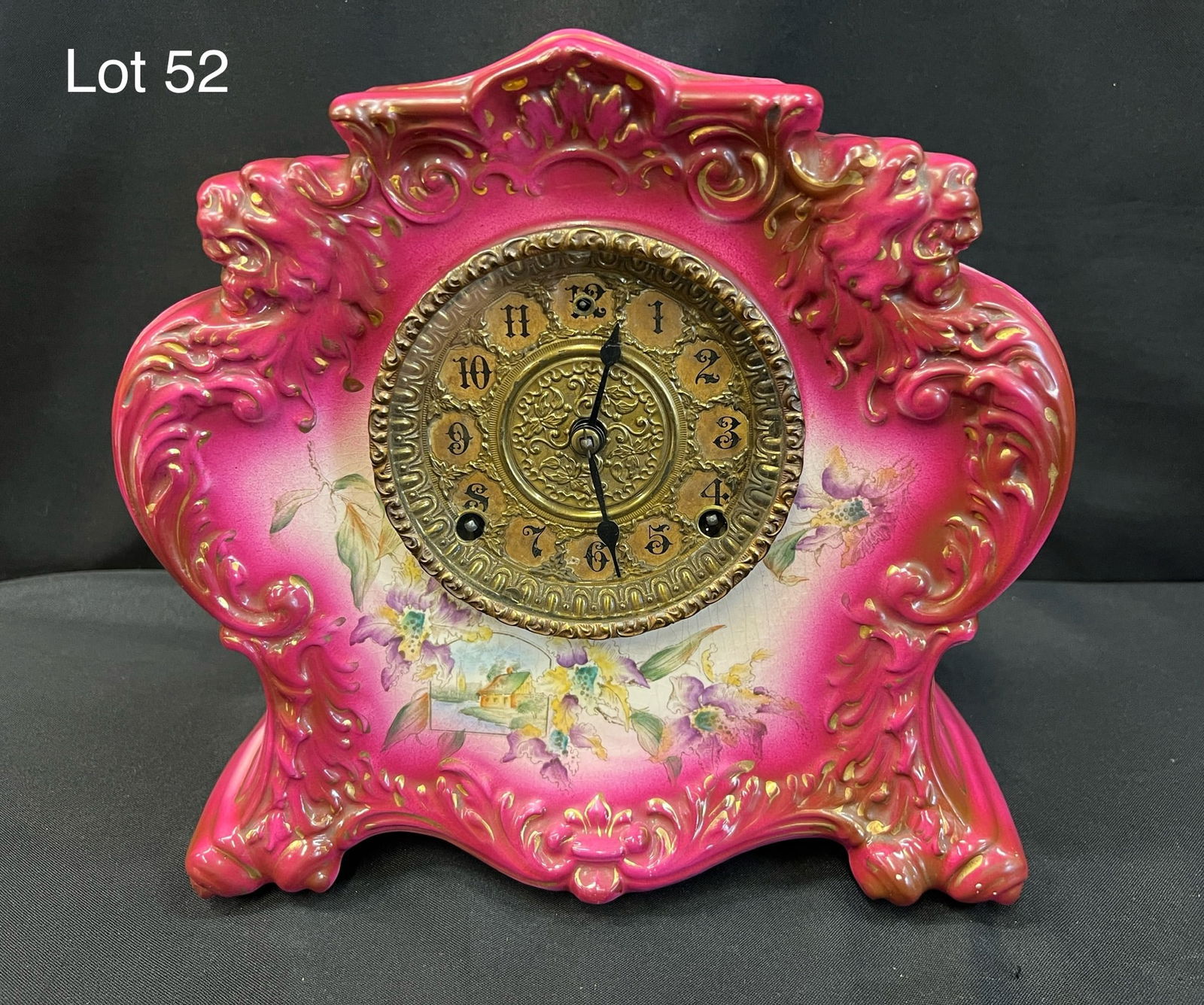 1898 William Gilbert No. 411 Porcelain 8-Day Mantel Clock (1 of 13)