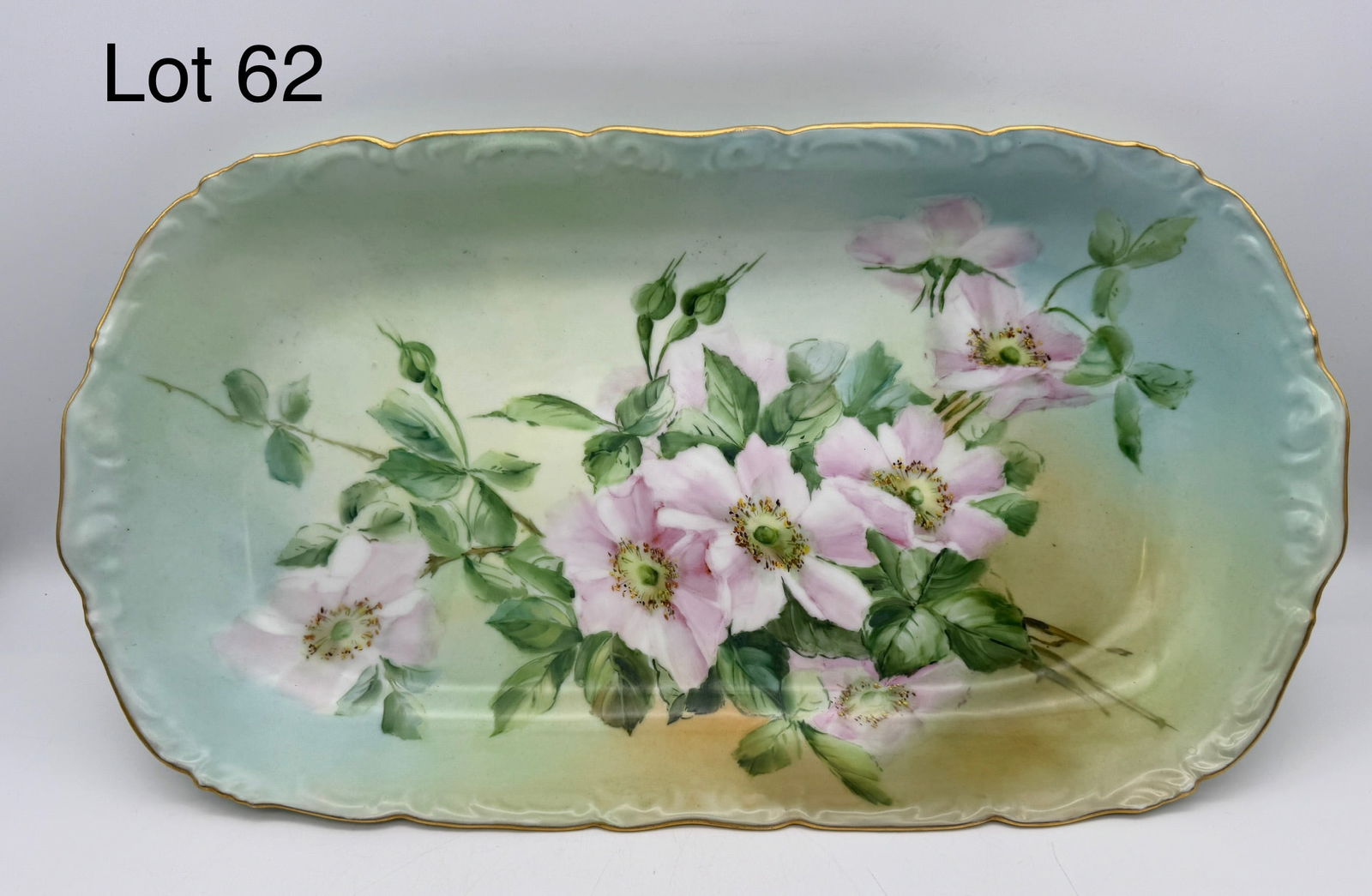 Antique T&V Limoges Porcelain Floral Platter (1 of 8)