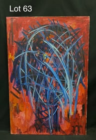 Josef Hulich (1917-1999), Abstract Oil on Canvas