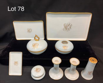 PL Limoges Porcelain Vanity Set