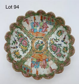 19th C. Rose Medallion Porcelain Bowl