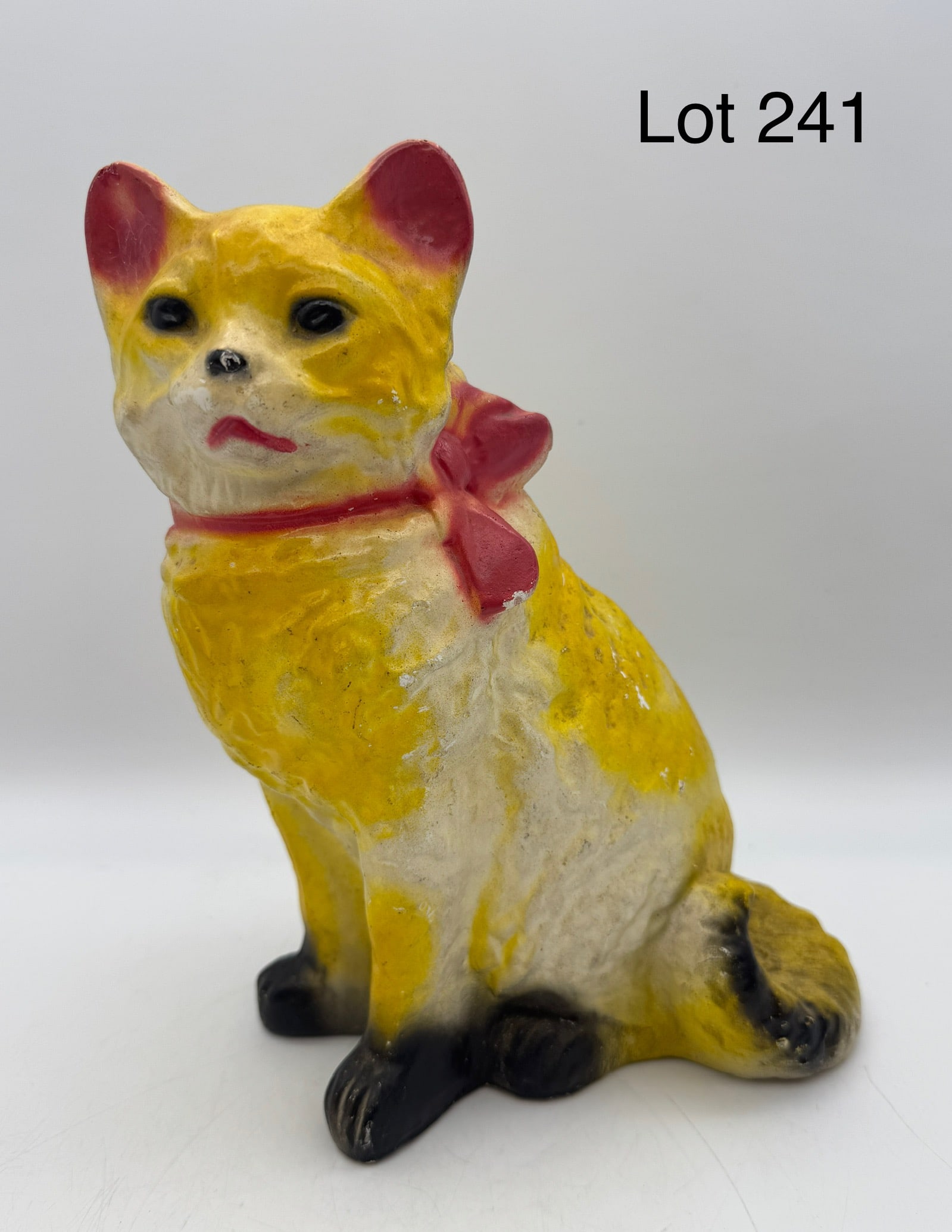 Antique Chalkware Carnival Cat Bank (1 of 8)