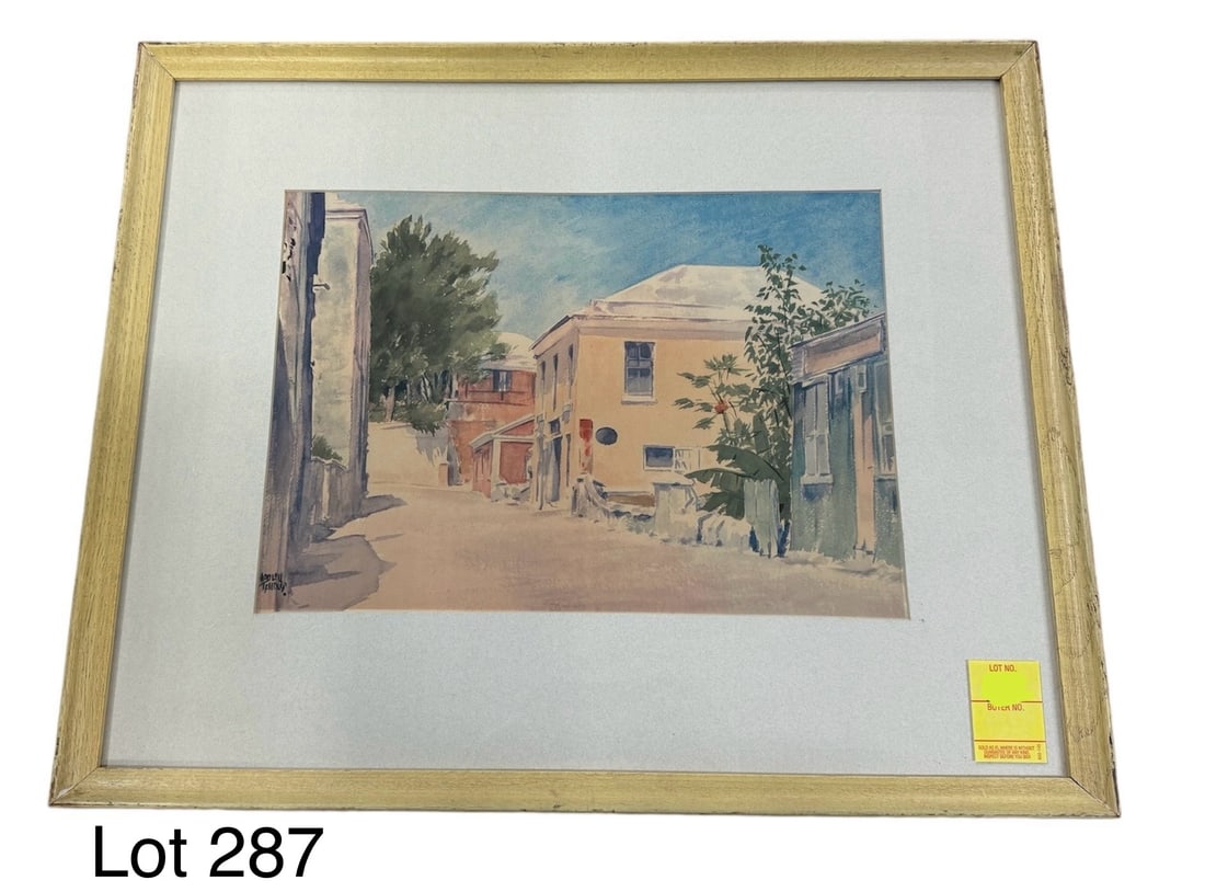 Victoria Street, Hamilton' Watercolor Scene by Adolph Treidler (1886-1981) (1 of 8)