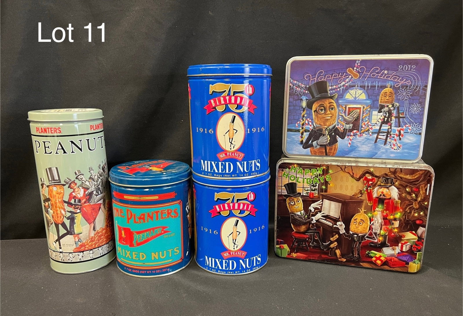 Collection of Planters Mr. Peanut Replica/Commemorative Nut Tins (1 of 9)
