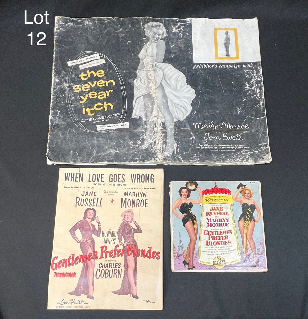 The Seven Year Itch' Exhibitor's Campaign Book and 'Gentlemen Prefer Blondes' Sheet Music and Record (1 of 15)