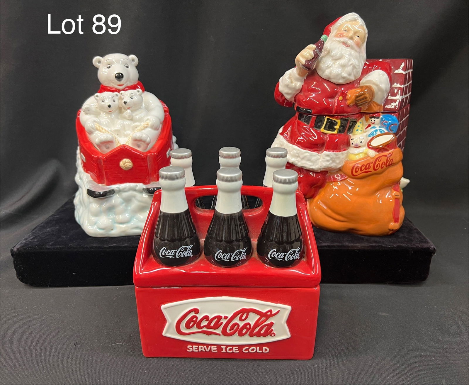 Trio of 1990s Coca Cola Cookie Jars (1 of 11)
