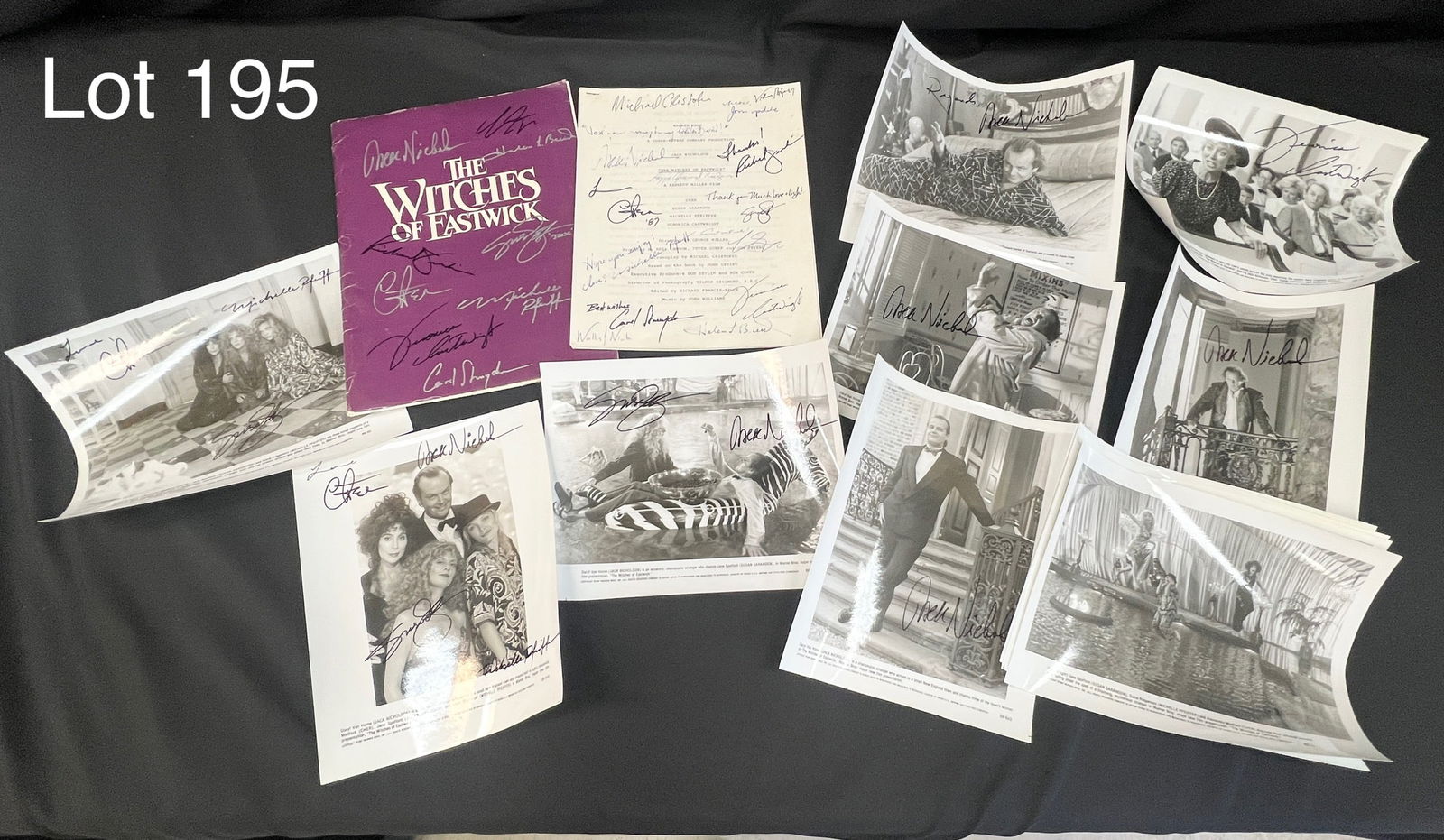 Signed 'The Witches of Eastwick' Production Information and Signed Photos From Actors and Crew (1 of 13)