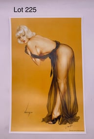 Signed 1981 'Vargas Girl' Art Print by Alberto Vargas (1896-1982)