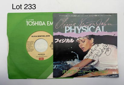 Signed Olivia Newton John 'Physical' Vinyl Single
