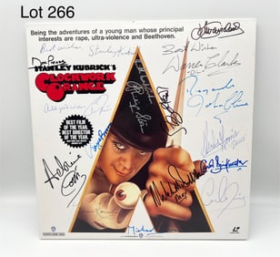 A Clockwork Orange' Laser Disc Signed by Stanley Kubrick and Cast