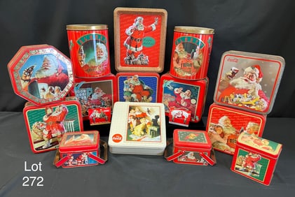 Collection of Coca-Cola Christmas/Santa Tins