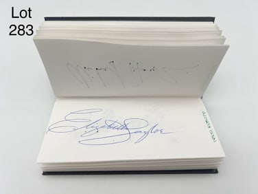 Notebook Filled With an Astonishing Lot of Celebrity Autographs Including Elizabeth Taylor, Paul