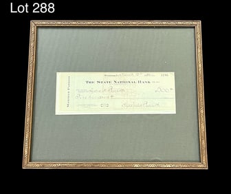 Check Signed by Artist Maxfield Parrish