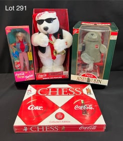 Collection of Coca-Cola Toys and Collector's Chess Set