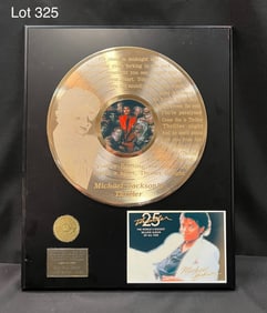 Limited Edition Michael Jackson Thriller 24KT Gold Record W/ COA
