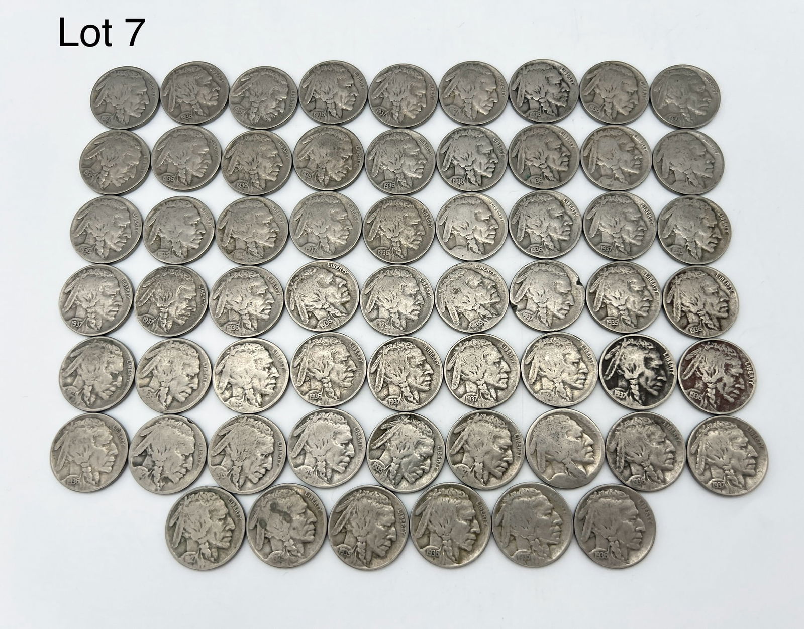 Lot of Buffalo Nickels, $3.00 Face (1 of 6)