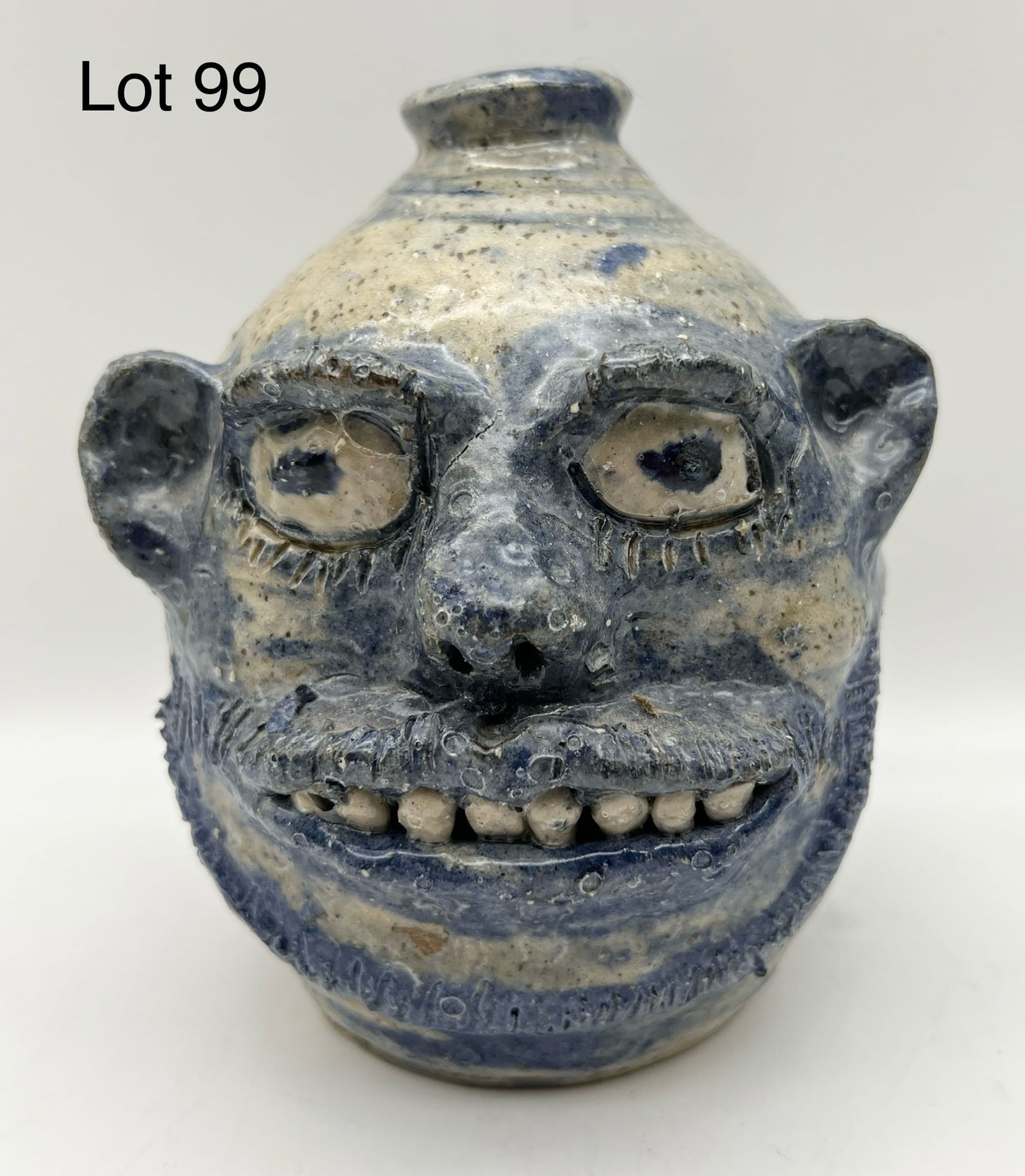 Signed Marie Rogers Pottery Face Jug (1 of 4)