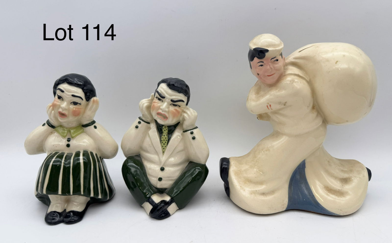 Vintage Figural Ceramic Bank Lot (1 of 11)