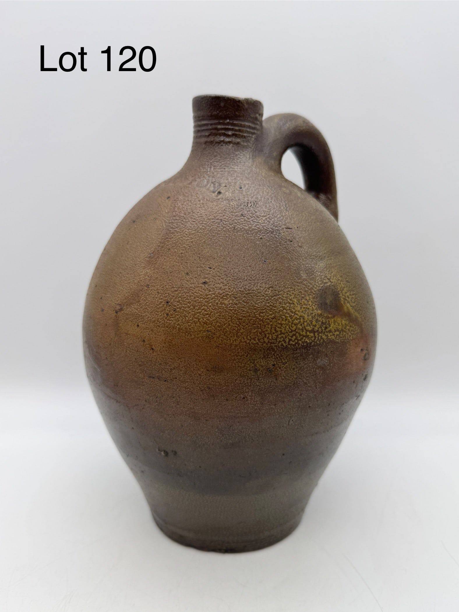 Early 'Boston' Glazed Brown Stoneware Jug (1 of 9)