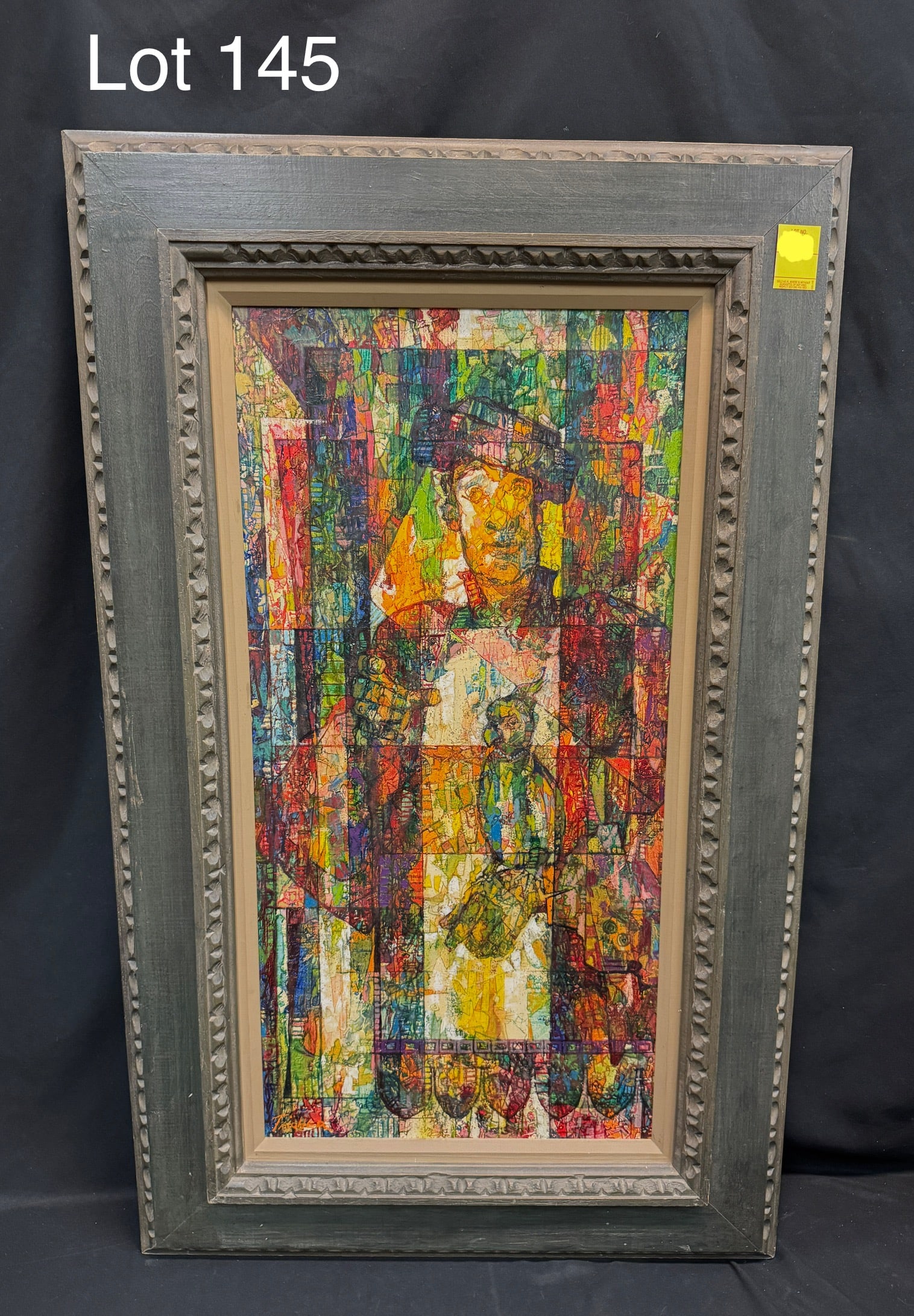 Richard Taicher (1929-1989) 'Man in the Red Coat' Oil on Canvas (1 of 9)