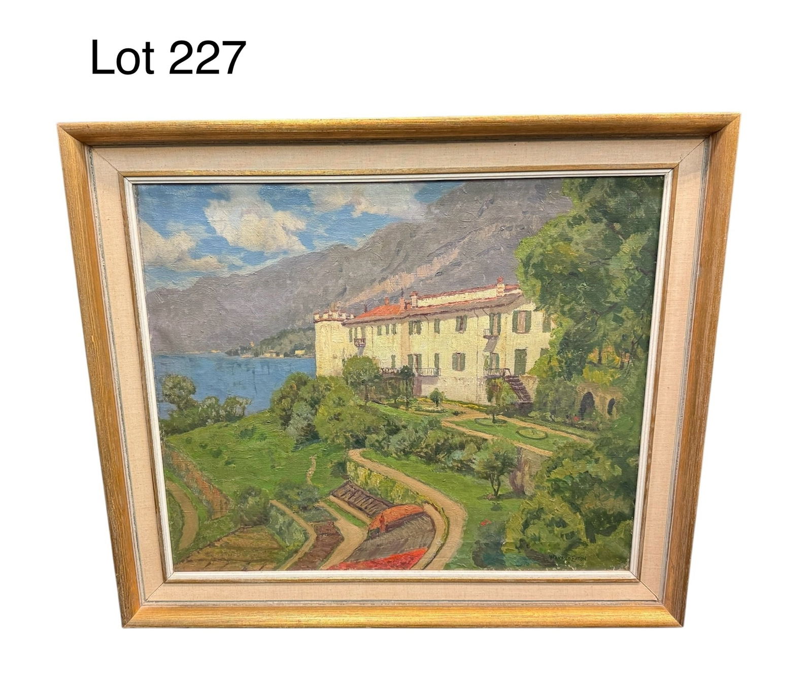 Charles Warren Eaton (1857-1937) Oil on Canvas of Villa Serbelloni at Lake Como (1 of 7)