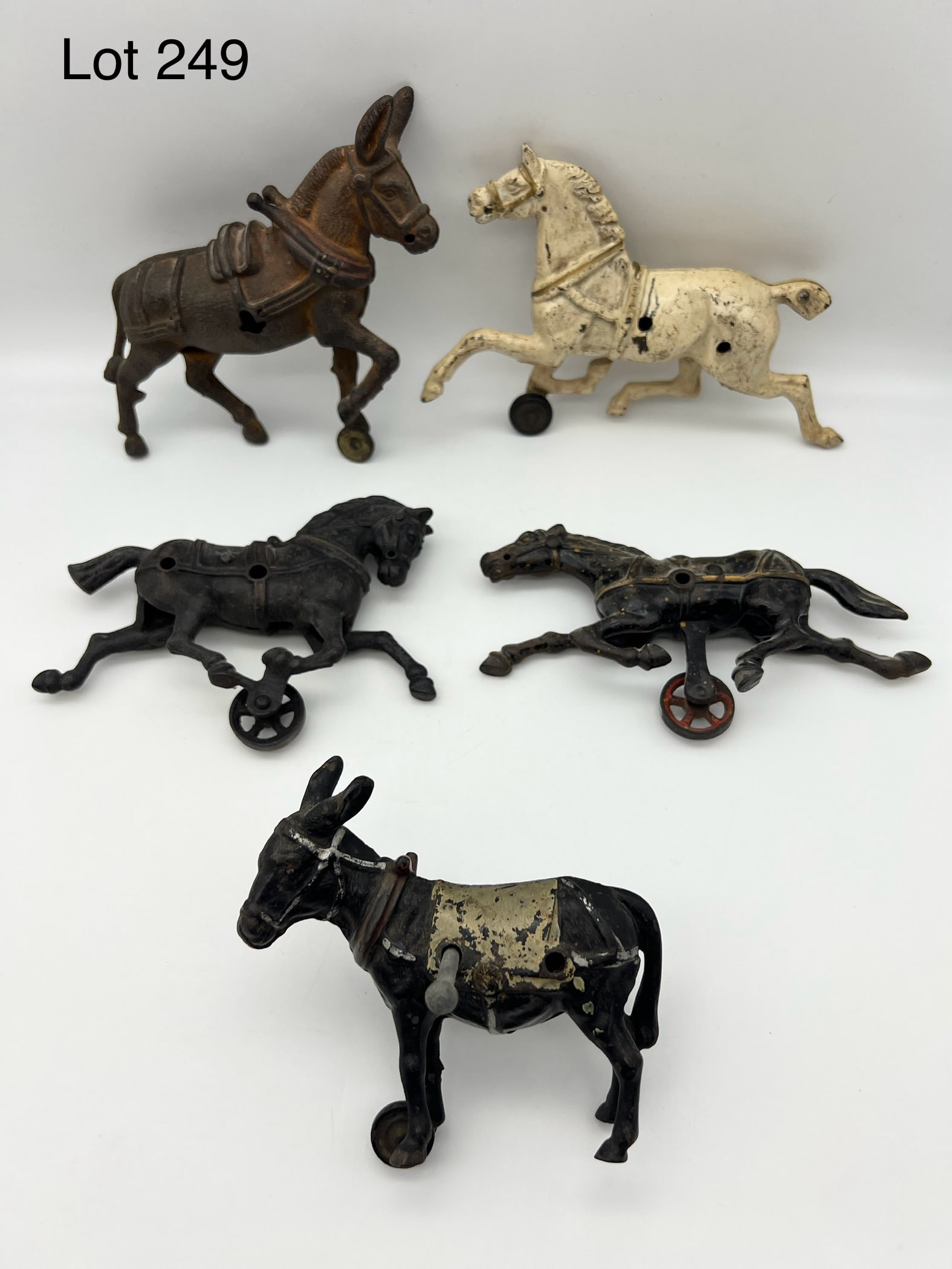 A Lot of Vintage Cast Iron Horses and Mules (1 of 7)